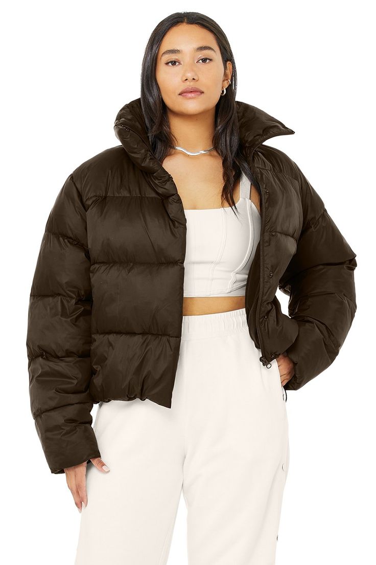 We love the cinched bottom on this luxe, cold-weather puffer — it keeps your core toasty by locking in heat from the waist up. A hidden interior zipper & side-entry, zippered pockets keep you & your stuff secure. Puffer with cinched waist Hidden, zippered pockets Designed & uniquely fit to flatter every size Wear-tested by our in-house team for the perfect fit Alo Yoga® | Gold Rush Puffer Jacket in Espresso, Size: Medium Woman Back, Gold Rush, Back Women, Shopper Tote, On Repeat, Alo Yoga, Cinched Waist, Bra Tops, Puffer Jacket