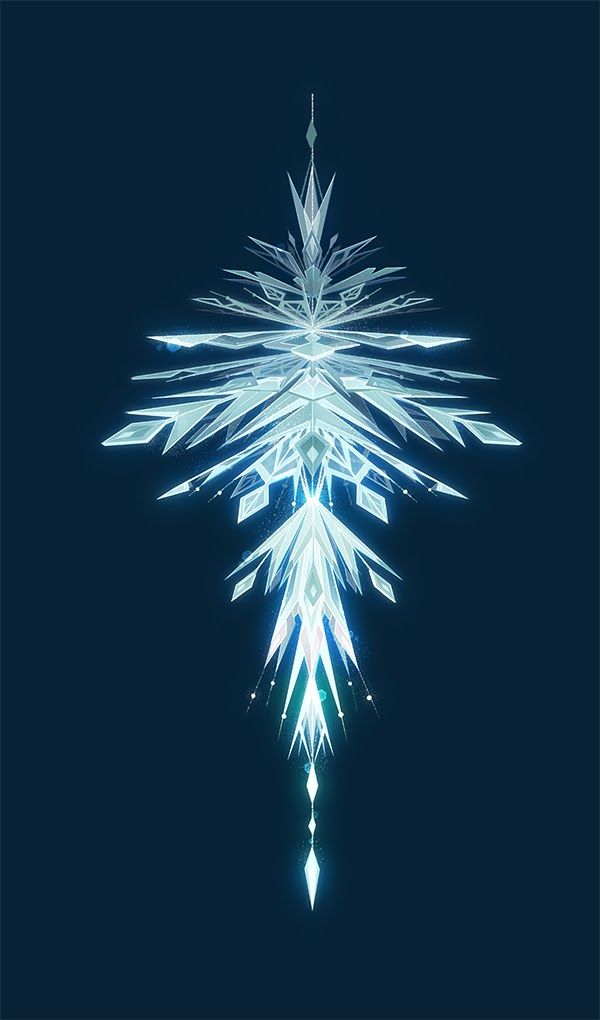 a snowflake is shown in the dark sky with blue light coming from it