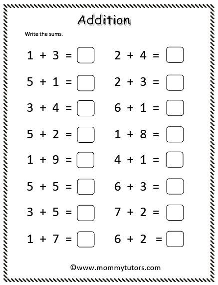 the addition worksheet for kids to learn how to use numbers and place value