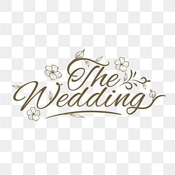 the wedding logo with flowers on it