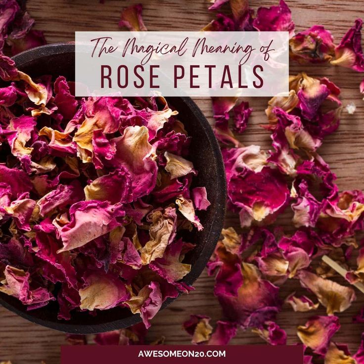 a bowl filled with dried red flowers on top of a wooden table next to a knife