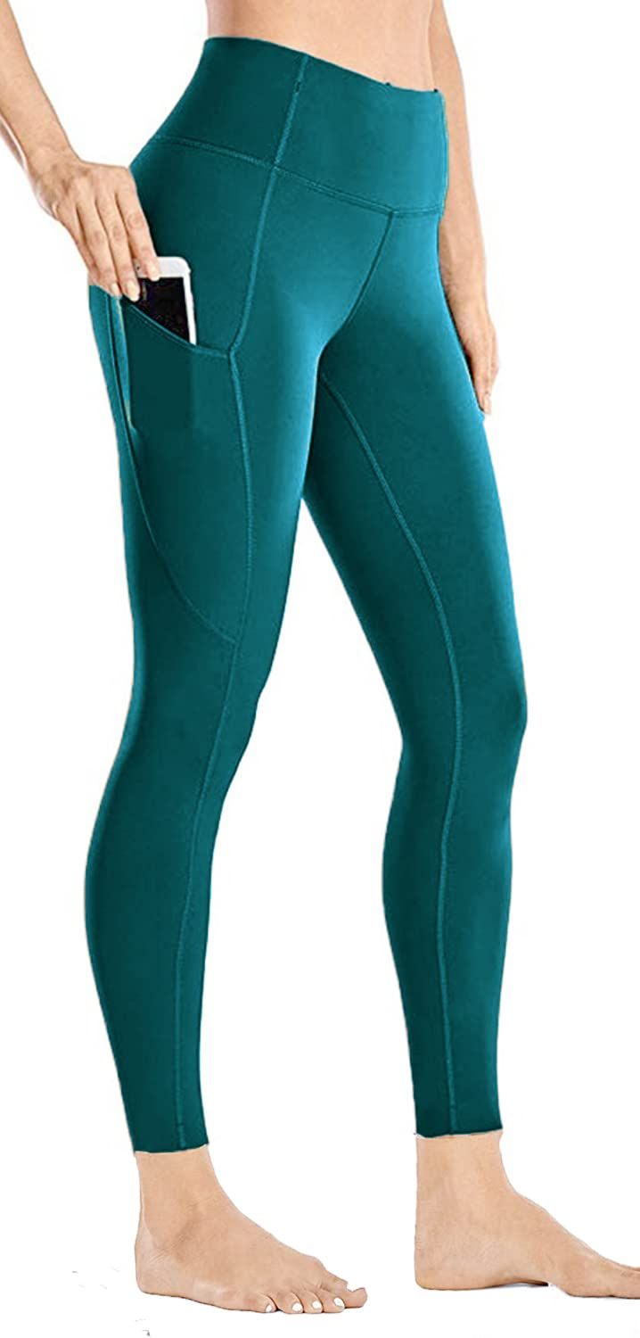 PRICES MAY VARY. Yoga Pants with Secure Pocket - With 2 pockets on each leg.Our Hi Clasmix yoga pants can hold your phone, keys or other essentials so you can focus on your activity. In addition, a gusset crotch supports free movement and interlock seams minimize rubbing and chafing.You can move easily, bend, squat, stretch or do any pose you want when you do exercise. BREATHABLE FOR ALL- DAY COMFORT - Hi Clasmix High waist leggings are crafted from our exclusive fabric which is soft, lightweigh Yoga Activewear Long Pants With Pockets, High Waist Yoga Bottoms With Pockets, High Stretch Sports Pants With Pockets, Green Full-length Gym Pants, Solid Yoga Bottoms With Pockets, Sports Yoga Pants With Side Pockets, Mid-rise Yoga Bottoms With Pockets, Moisture-wicking Green Yoga Bottoms, High Stretch Gym Pants With Pockets