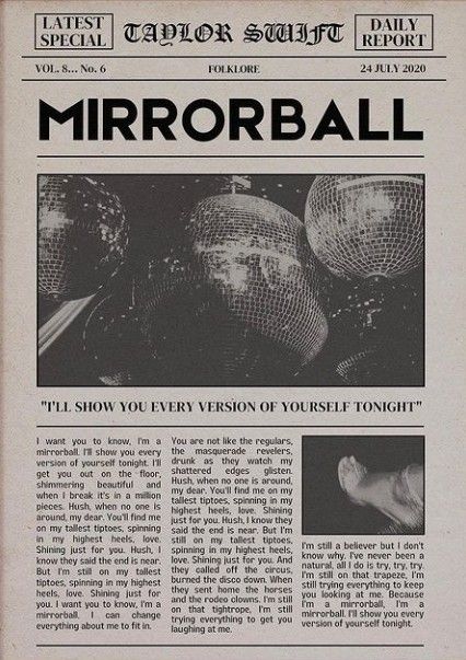 the front page of an article about mirrorball