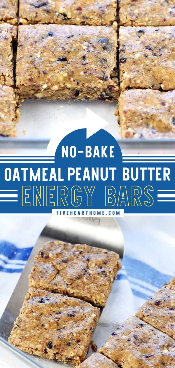 Oatmeal Peanut Butter Energy Bars Peanut Butter Energy Bars, No Bake Oatmeal, Bake Oatmeal, Peanut Butter And Honey, Breakfast Bars Healthy, Oatmeal Peanut Butter, What Is Healthy Food, Bars Healthy, Energy Bars Recipe