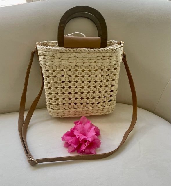 Our Ibiza straw crochet handbag is the perfect addition to your spring/summer wardrobe! This lightweight tote is a must for vacation! Lightweight Straw Woven Handbag Top handles and straps Materials: 100% Paper Straw Drawstring Opening-Polyester Lining Imported Approximately: 7x7.8 in Casual Braided Bucket Bag For Summer, Casual Summer Braided Bucket Bag, Brown Crochet Bag With Braided Handles For Vacation, White Natural Fiber Travel Bag, White Square Bucket Bag For The Beach, Trendy Cream Straw Beach Bag, White Square Bucket Bag For Beach, Beige Straw Bag With Braided Handles For Vacation, Cream Straw Bag For Beach Vacation