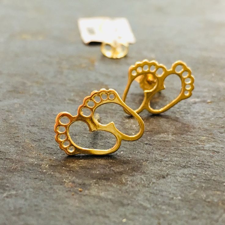 Feet Earrings, Baby Feet Studs, Simple Design Studs, Solid Gold 14k, Tiny Foot Studs, Gold Foot Studs, Gift For Her, Earrings Children, Gift Silver Earrings With Recycled Gold For Gift, Silver Earrings With Recycled Gold As A Gift, Yellow Gold Hypoallergenic Earrings For Gift, Nickel-free Recycled Gold Earrings As Gift, Nickel Free Recycled Gold Earrings For Gift, Nickel-free 14k Yellow Gold Earrings, Hypoallergenic Yellow Gold Earrings Gift, Dainty Yellow Gold Earrings For Gift, Pierced Yellow Gold Earrings In Recycled Gold