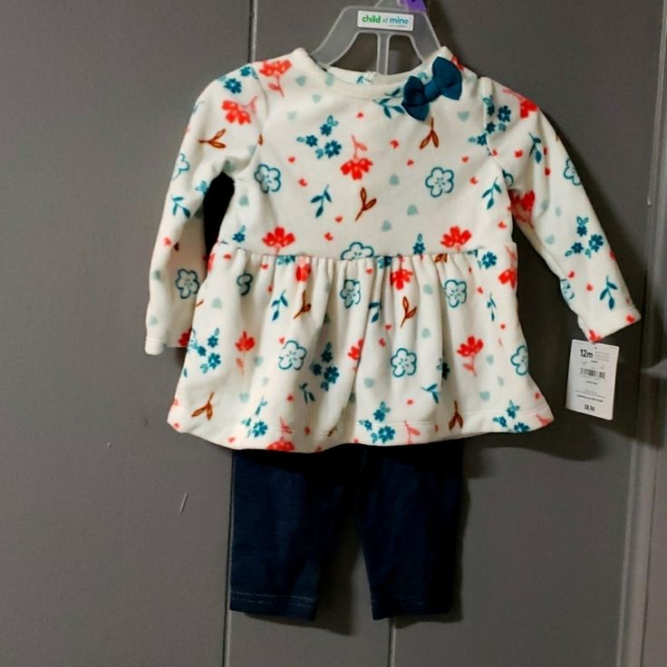 Child Of Mine Carter's Size 12 Playful Blue Sets For Fall, Cute Cream Sets For Spring, Cute Cream Spring Sets, Cream Sets For Playtime In Spring, Cream Playtime Sets For Spring, Blue Cream, Matching Sets, Color Blue, Size 12