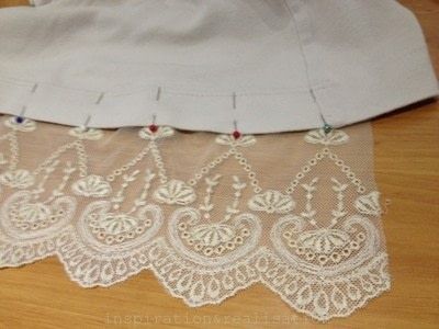 an image of some white lace on a table