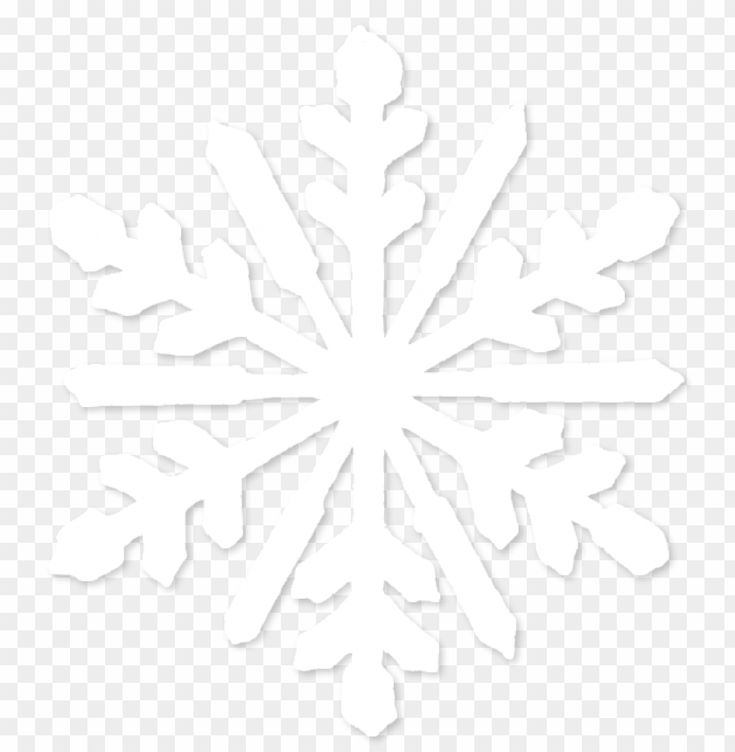 a white snowflake on a transparent background with no background, hd png