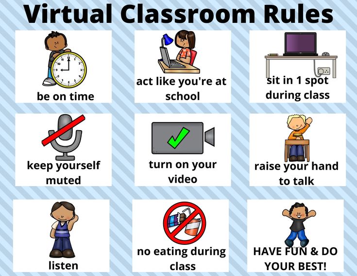 an image of virtual classroom rules