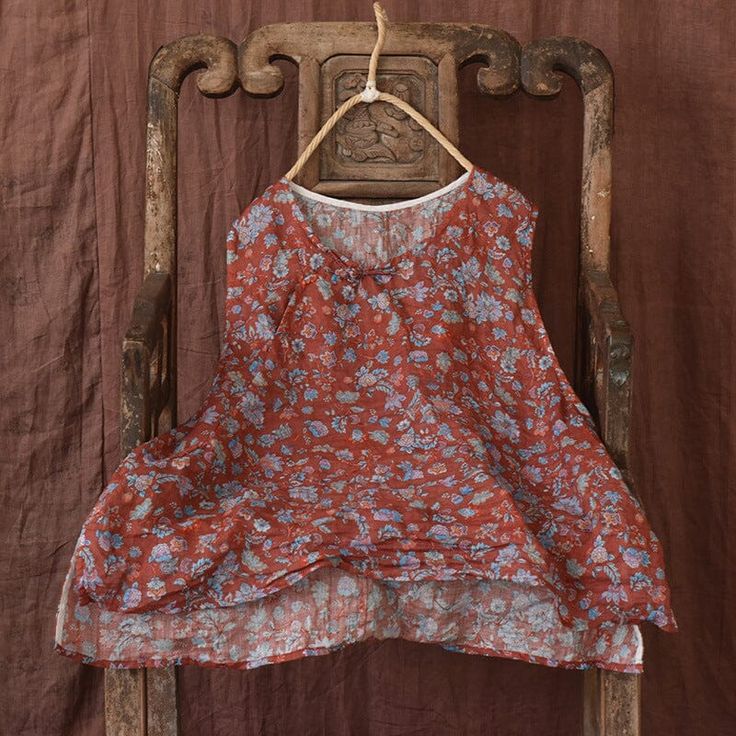 Details: Gender: Women Item Type: Vest Material: Linen Pattern Type: Floral Season: Summer Style: Leisure, Daily, Retro Occasion: Going Out, Daily Size: One Size Length: 58.00 - 63.00 cm/ 22.83 - 24.80 " Bust: 134.00 cm/ 52.76 " Cotton Beach Blouse, Beach Cotton Blouse, Non-stretch Cotton Blouse For The Beach, Non-stretch Cotton Blouse For Beach, Brown Relaxed Fit Blouse For Summer, Summer Brown Relaxed Fit Blouse, Summer Cotton Blouse In Brown, Brown Summer Blouse, Brown Sleeveless Cotton Blouse