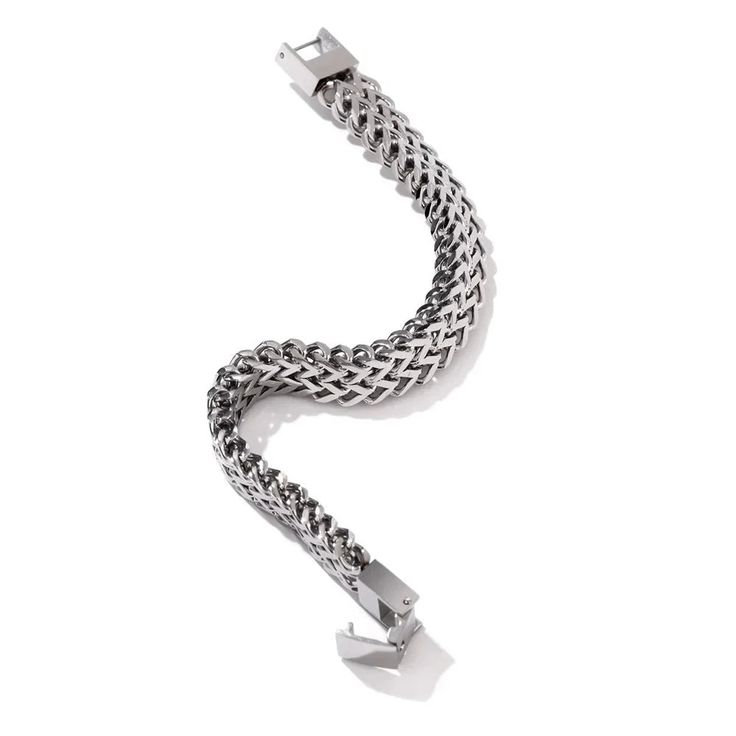 Seamlessly blend sophistication with a touch of edge. The high-quality Cuban Chain design adds a hint of boldness, making it the perfect finishing touch for any ensemble. Embrace elegance and make a lasting impression with this must-have accessory Item Details: Stainless Steel Water-Resistant Hypoallergenic Tarnish Resistant 18cm Color: Coloration in the product may slightly vary due to lighting with photography. Please allow 48-72 hours to process your order before we prepare shipment, EXCLUDIN Textured Bracelet, Link Chain Bracelet, Stylish Bracelet, Metal Texture, Silver Chain Bracelet, Cuban Link Chain, Cuban Link, Bracelet Jewelry, Stainless Steel Chain