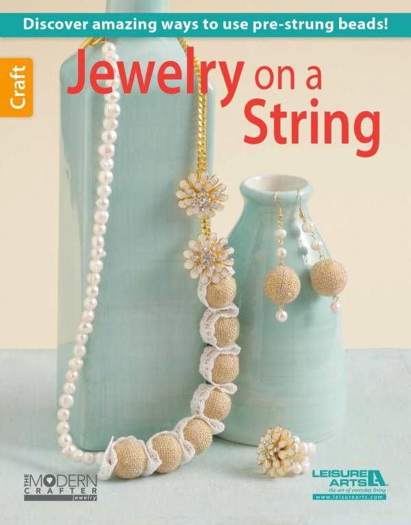 an advertisement for jewelry on a string