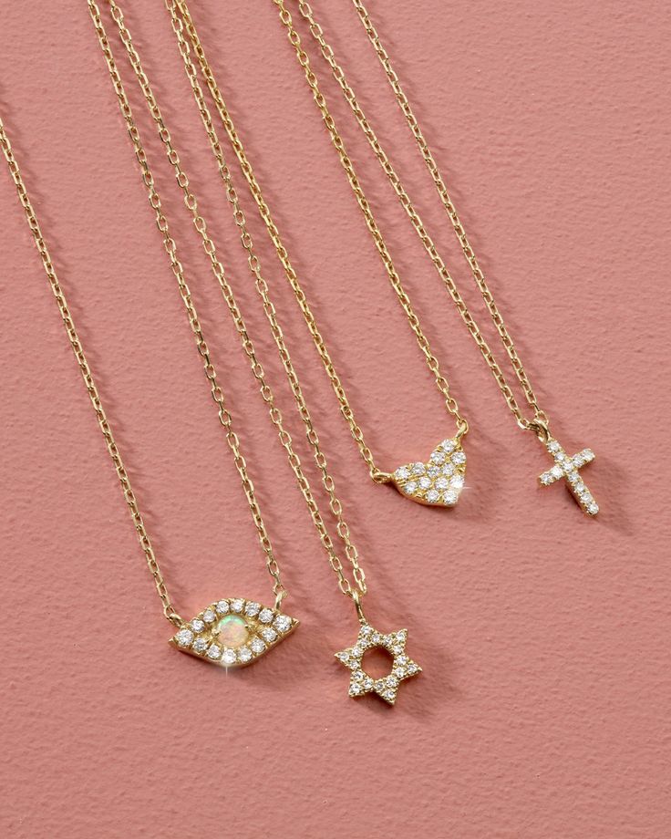 This understated diamond Star of David necklace can beautifully add to any outfit with its subtle shimmer. To enhance your look, layer your dainty diamond necklace with other chains or add a pop of color with a strand of beautiful gemstones. Diamond Star Of David Necklace in 14k Solid Gold, Women's by gorjana Diamond Cross Necklace Gold, Earrings Stacking, Beautiful Gemstones, Dainty Diamond Necklace, Gold Shop, Diamond Evil Eye, Solid Gold Necklace, Mens Silver Necklace, Silver Wedding Bands