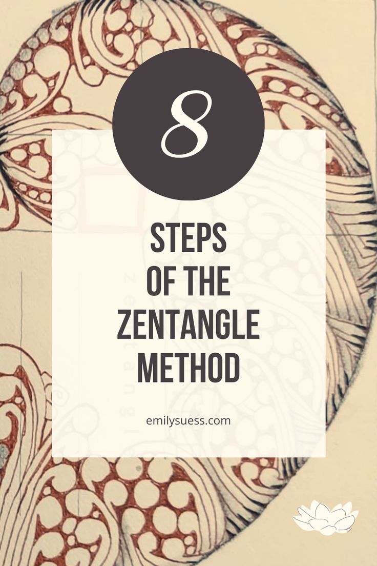 an image with the words 8 steps of the zentangle method