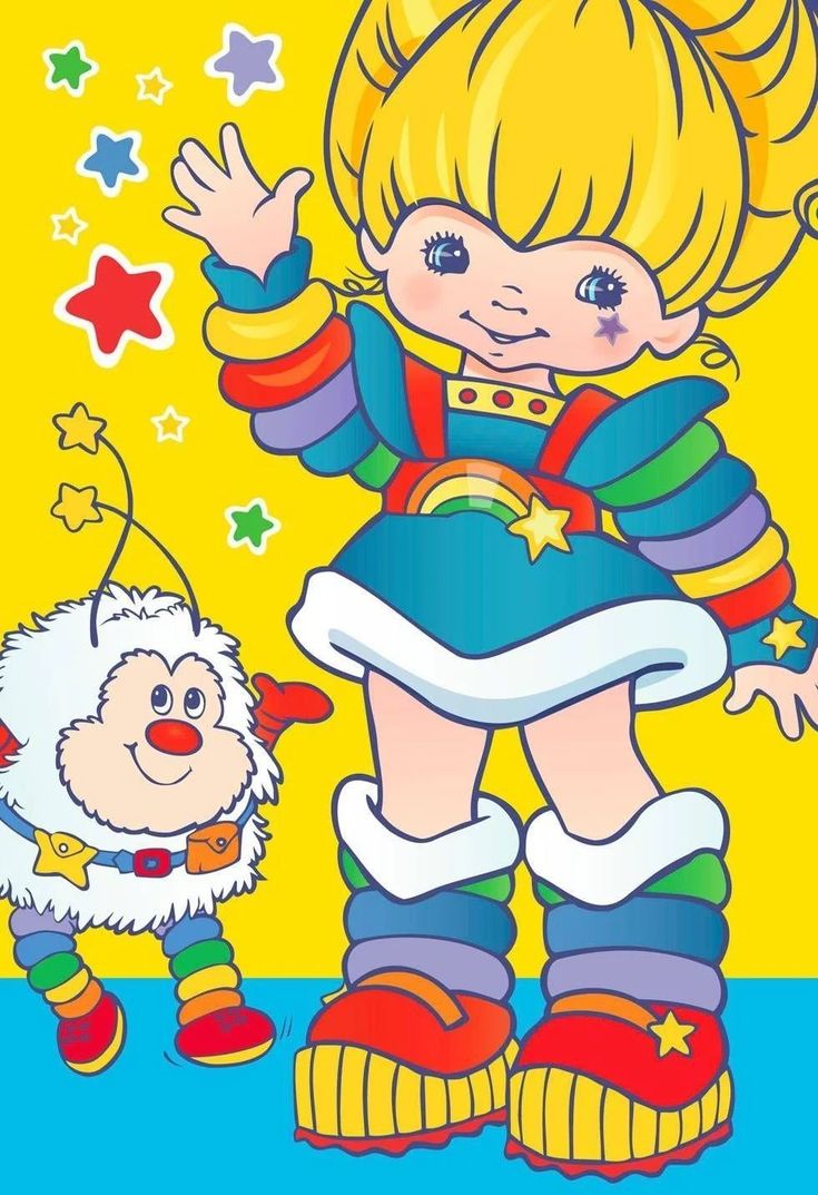 Rainbow Bright, 80s Cartoons, Rainbow Brite, Cartoon Character, Best Friend, Rainbow, Yellow, Blue, White