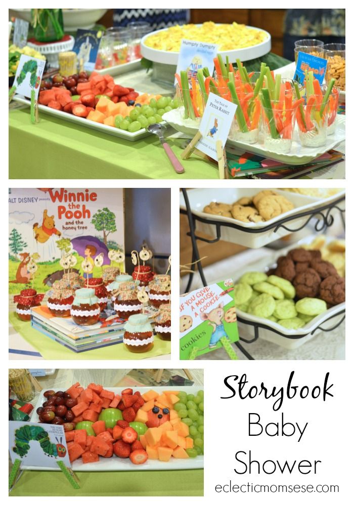 the storybook baby shower is full of delicious treats