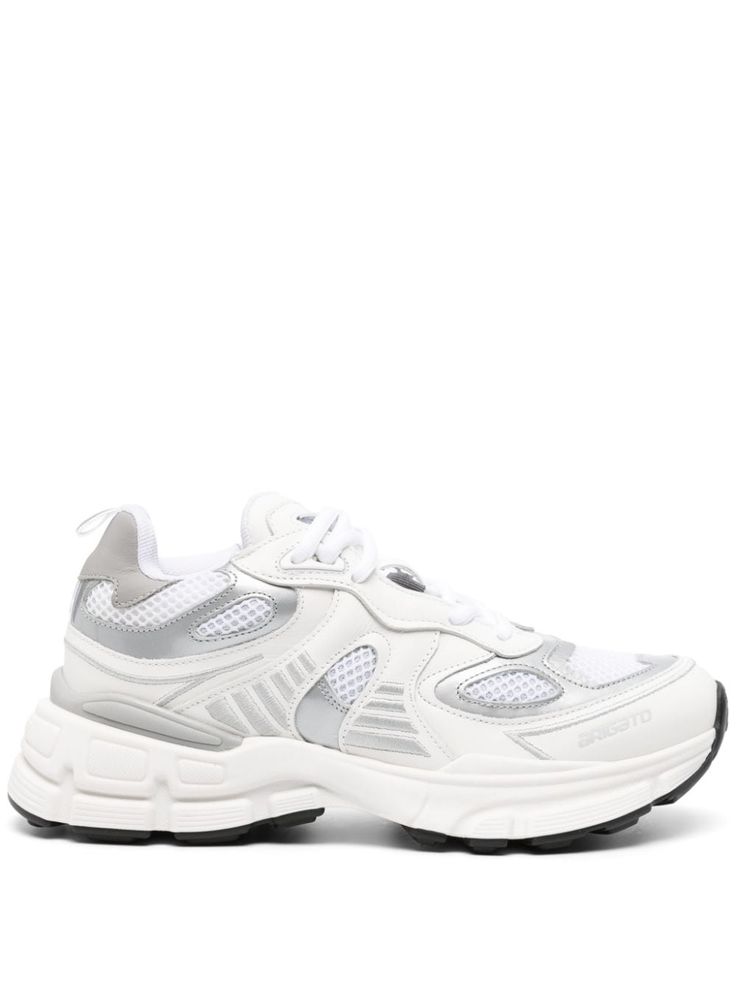 white calf leather panelled design mesh panelling round toe front lace-up fastening chunky rubber sole Ghost Runner, Arigato Sneakers, Axel Arigato Sneakers, Bath Robes For Women, Runners Shoes, Axel Arigato, Moccasin Boots, Bag Suitcase, Work Bags