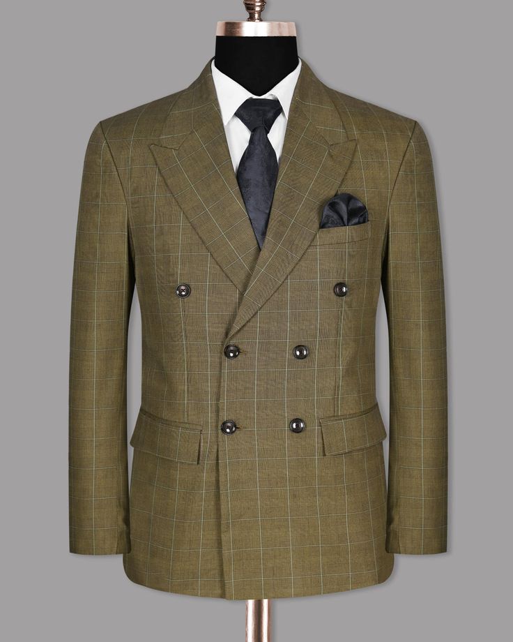 The razor-sharp tailoring, distinctive textured pattern, Double breasted 6 buttons closure and tab button closure of this metal Yellow Blazer from French crown give perfection of elevated class and sleek sophistication. Comprising a jacket and a pair of trousers, this Blazer is designed in superior wool fabric to lend luxurious comfort and smooth feel. It can be clubbed perfectly with a white shirt and a pair of glossy derbies. In addition to being constructed from Imported Superior Fabrics, Fre Tailored Three-piece Suit With Double Button For Semi-formal Occasions, Tailored Three-piece Suit With Double Button For Semi-formal, Formal Double-breasted Tweed Jacket, Luxury Tailored Tweed Jacket With Double Button Closure, Tailored Double-breasted Three-piece Business Suit, Elegant Double-breasted Three-piece Suit With Button Closure, Tailored Double-breasted Three-piece Suit, Formal Double-breasted Blazer, Three-piece Suit With Button Closure For Formal Occasions