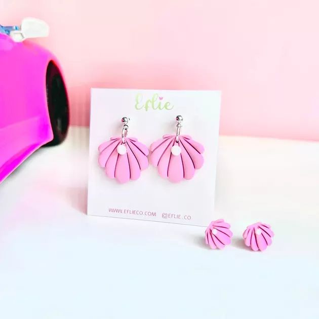 10 Barbie Earrings (Just Like the Ones in the Movie!) | ehow Barbie Earings, Barbie Earrings, Hot Pink High Heels, Make Your Own Clay, Pink Corvette, Sea Shell Jewelry, White Hoop Earrings, Barbie Wardrobe, Pink High Heels