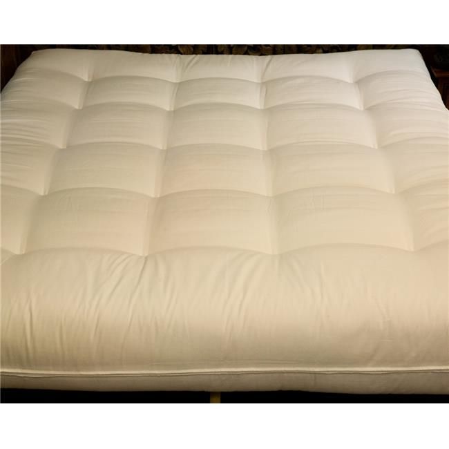 the mattress is made up and ready to be used for bedding or as a headboard