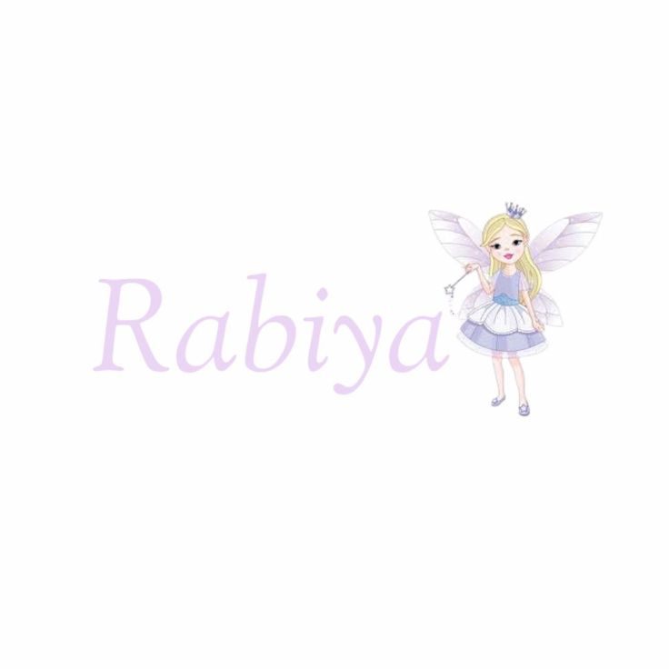 the word rabya with a fairy holding a wand