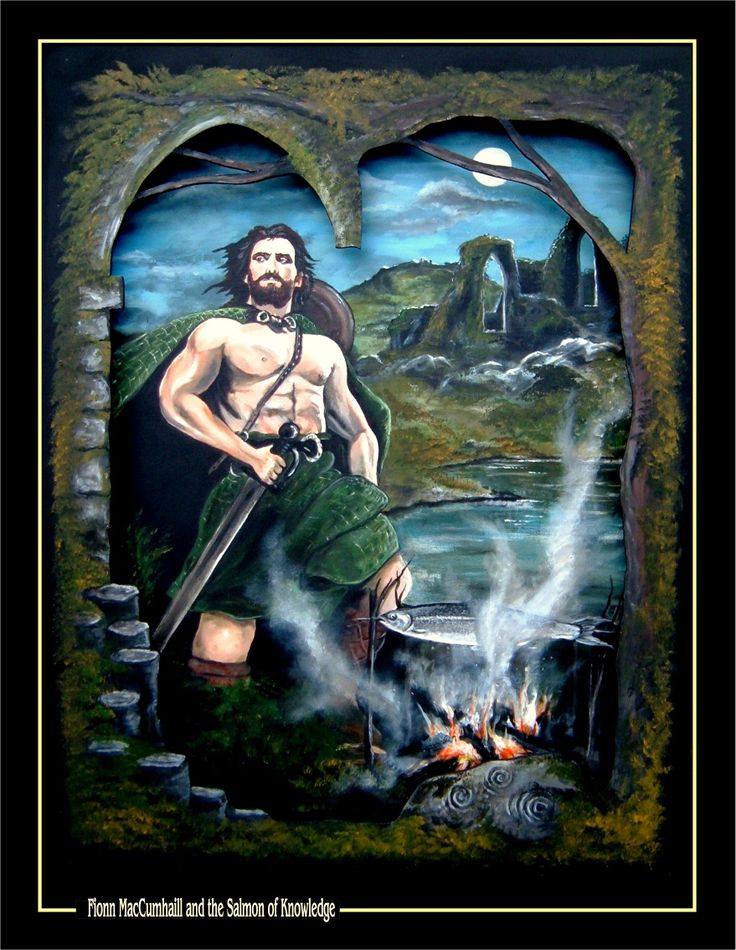 a painting of jesus standing in front of a waterfall