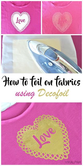 how to fold on fabric using decorative iron - ons and stencils for valentine's day