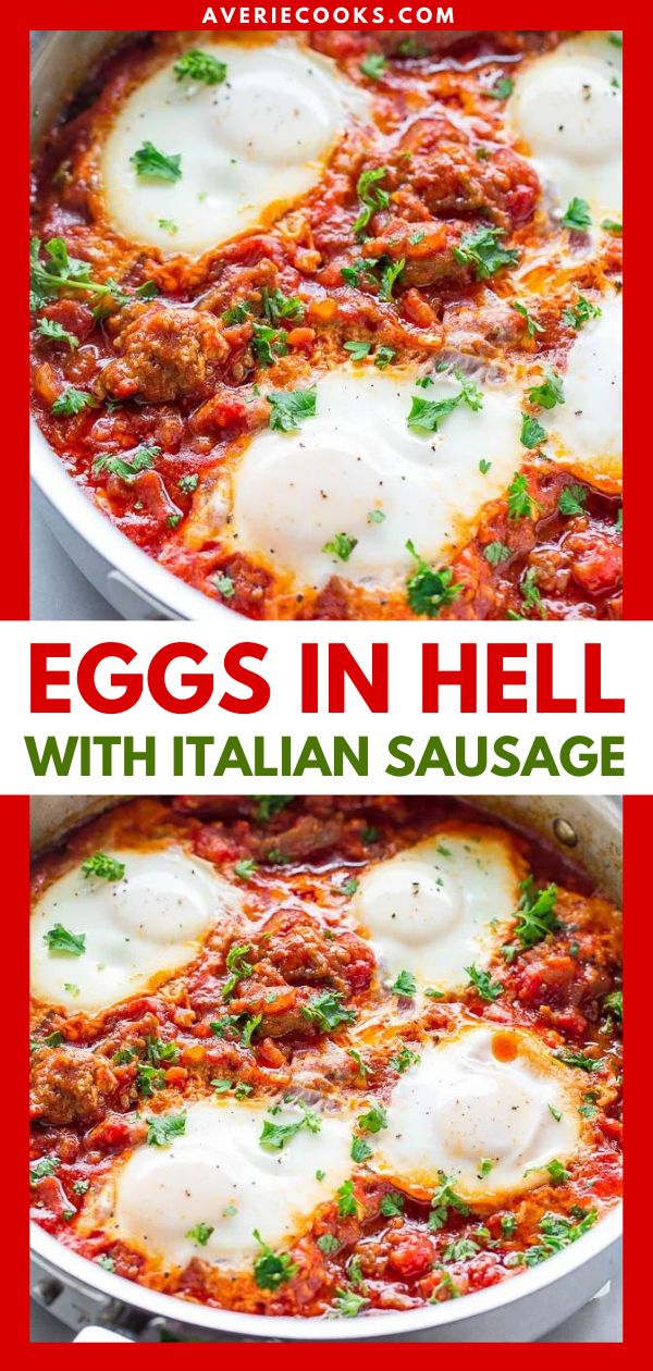 eggs in hell with italian sausage is an easy and delicious dinner that everyone will love