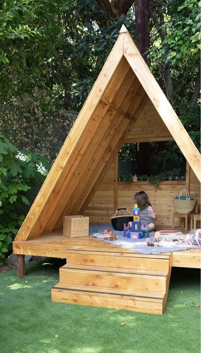 Kids playhouse outdoor interior-kids outdoor activity Play Area Backyard, Backyard Kids Play Area, Backyard Playhouse, Backyard Renovations, Backyard Playground, Backyard Play, Backyard Inspo, Backyard For Kids, Backyard Projects