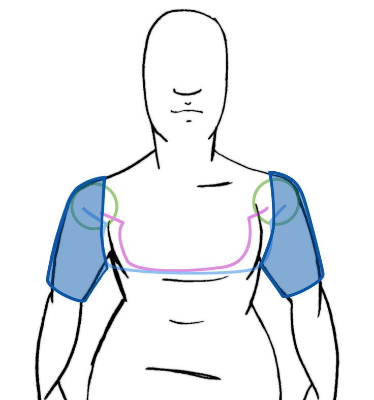 a drawing of a woman's torso with the top half turned to show her bra