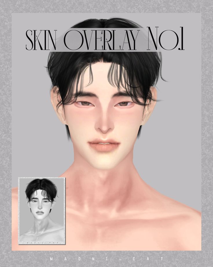 the cover for skin overlay no1, with an image of a man's face