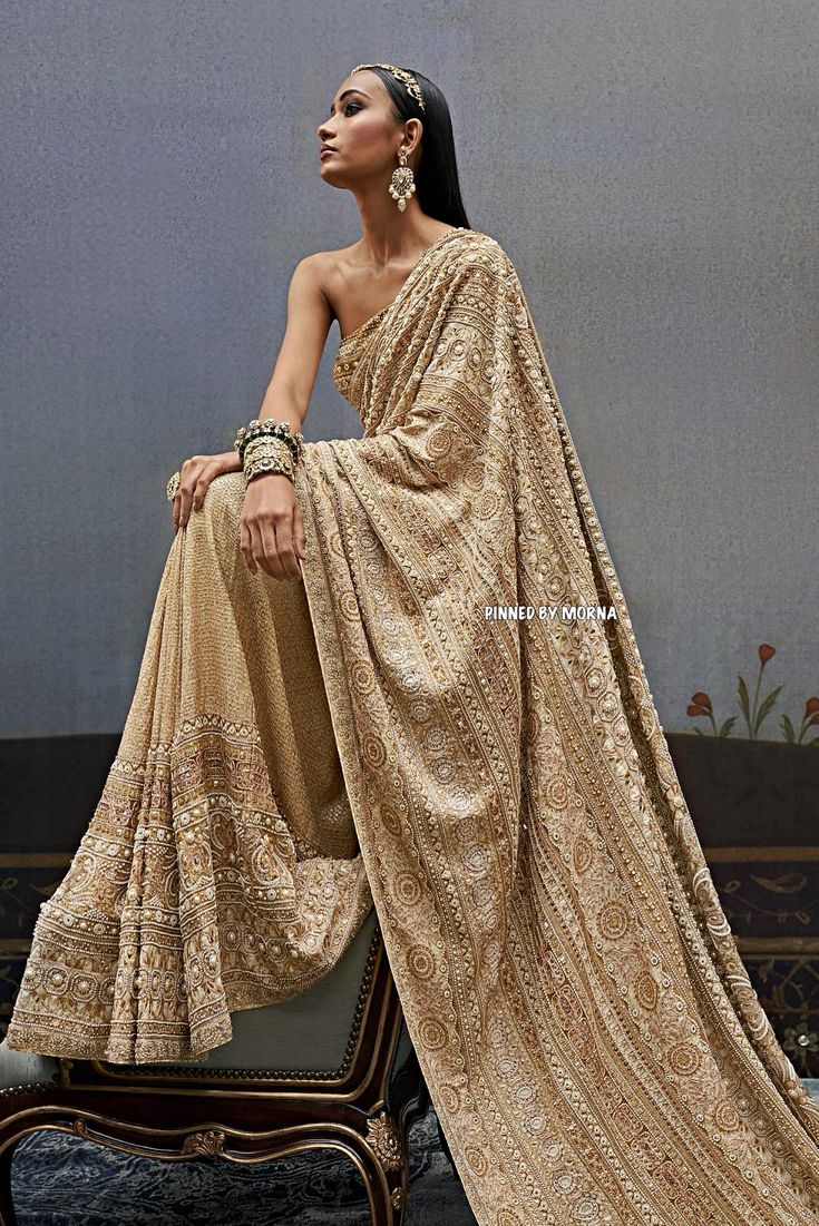 Indian Wear Poses, Reception Sari, Pastel Sarees, Tarun Tahiliani Saree, Pastel Saree, Tarun Tahiliani Bridal, Heavy Saree, Indian Bridesmaid Dresses, Pakistani Formal Dresses