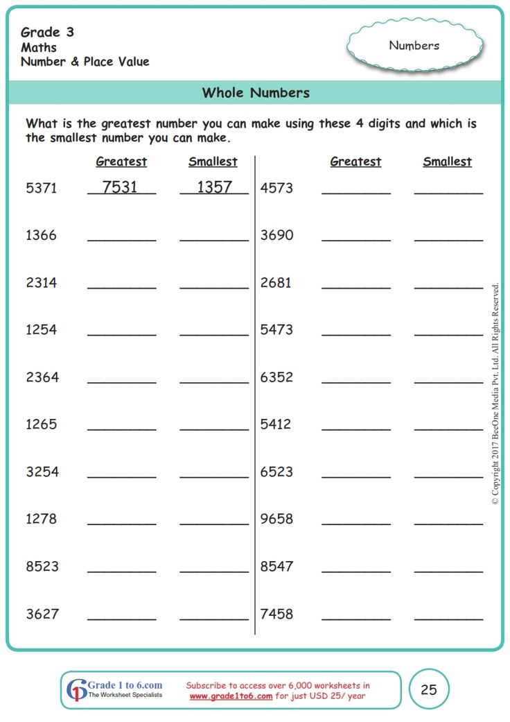 the worksheet for rounding numbers and place value to be used on this page