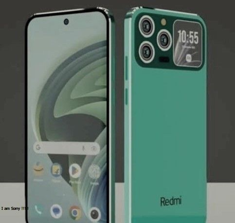 an image of a cell phone that is green