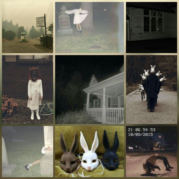 several different pictures with people dressed up in bunny costumes