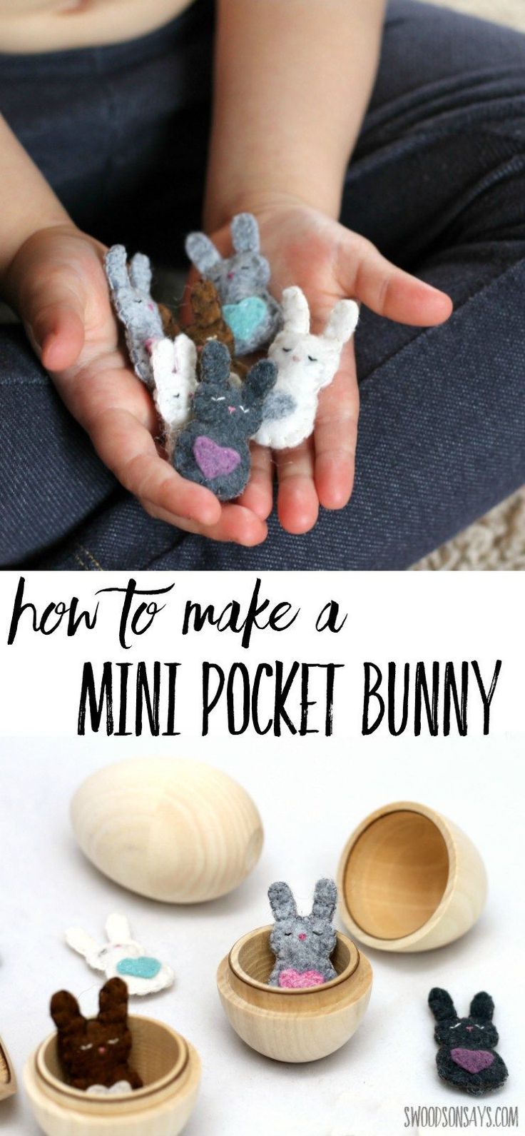 how to make a mini pocket bunny in minutes with this easy and fun project for kids