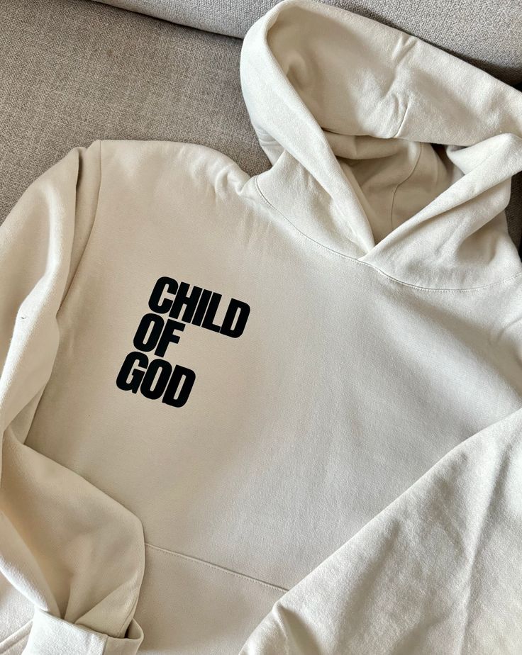 Stay warm and show your faith with our Child of God premium soft hoodie. Made with high-quality material, it's perfect for everyday wear and a great reminder of your faith. Embrace your identity as a Child of God and spread the love of Jesus wherever you go. Marriage Aesthetic, Kindness Scripture, Sweats Outfits, Christian Wear, Aesthetic Jesus, Embroidery Cases, Christian Clothing Brand, Study Books, God Wallpaper