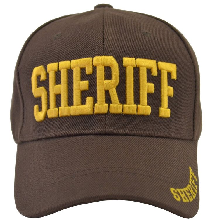 100% Acrylic Embroidered Baseball Cap One size fits most with an adjustable strap Sheriff Department, Brown Hat, Men's Baseball Cap, Men Baseball Cap, Brown Hats, Wig Caps, Embroidered Baseball, Embroidered Baseball Caps, Studio City