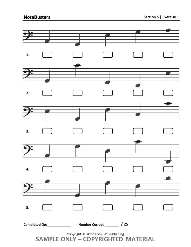 sheet music for children with notes and numbers on it, including the words sample only copyrighted material