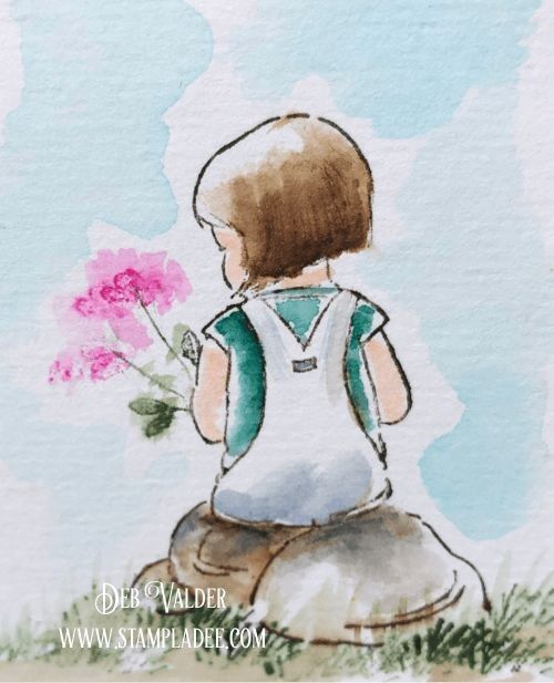 Watercolor Painting People Easy, Pictures To Watercolor, Watercolor People Illustration, Watercolor Painting People, Ink And Watercolor Illustration, How To Watercolor People, Watercolor Children Illustration, Watercolor Kids Illustration, Cute Watercolor Doodles