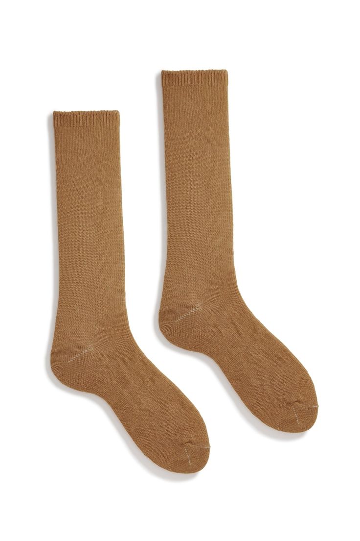 lisa b. women's new basic wool cashmere crew socks in camel Super Soft Solid Winter Socks, Winter Soft Solid Color Socks, Soft Solid Winter Socks, Classic Fall Socks, Classic Brown Socks For Fall, Classic Fall Cashmere Socks, Classic Mid-calf Fall Socks, Cozy Solid Color Knee-high Socks For Fall, Cozy Solid Knee-high Socks For Fall