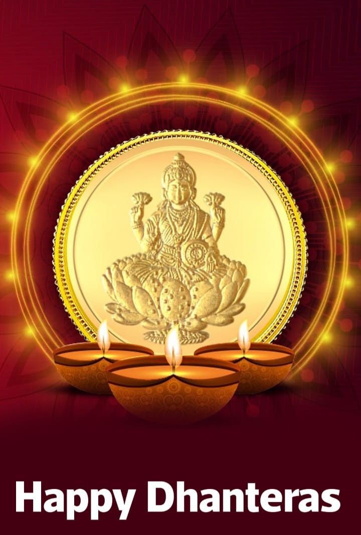 happy dhanteras greeting card with candles