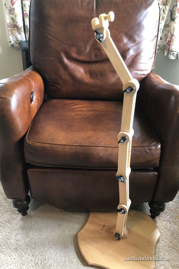 a chair that has been made to look like it's being used as an arm rest