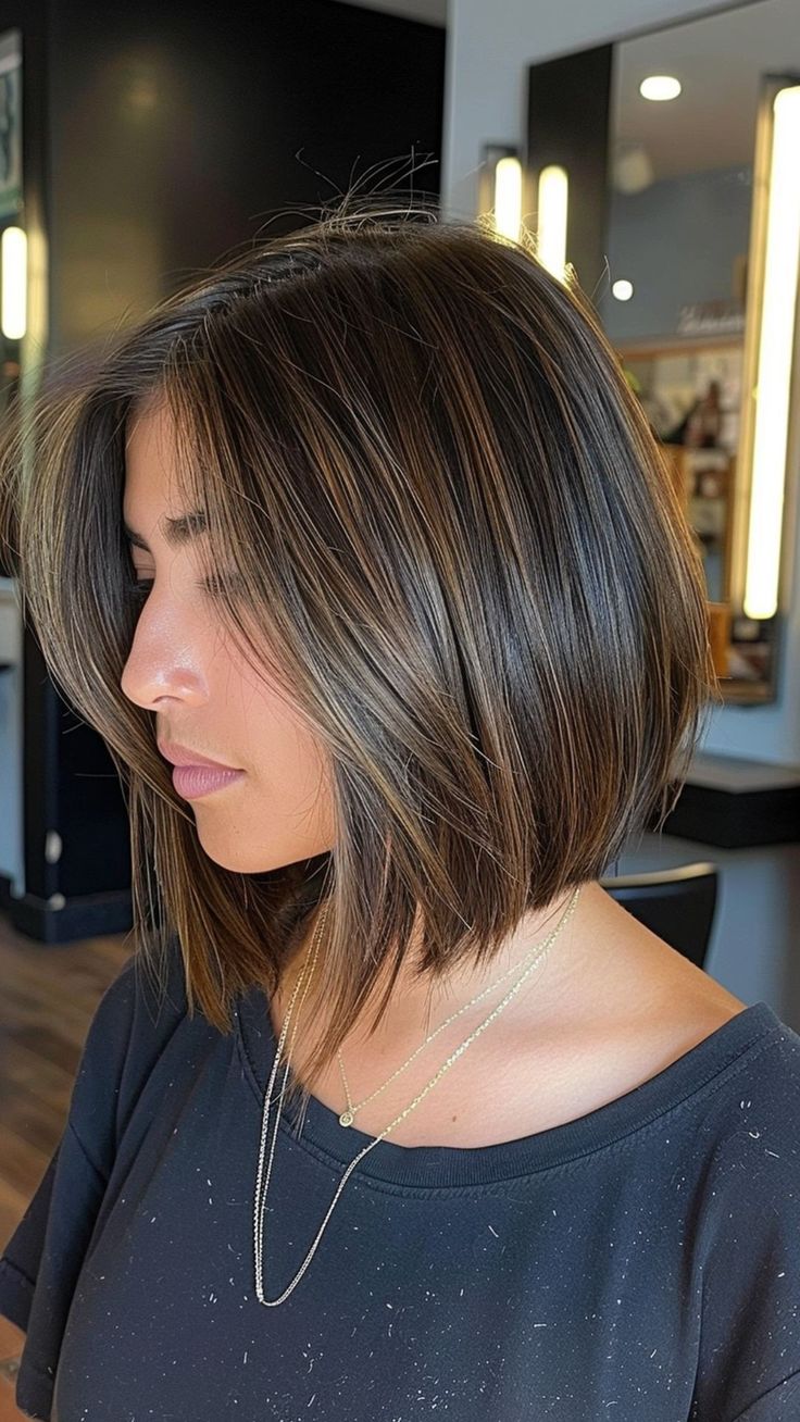 25 Hairstyles That Add Slimming Structure to Round Faces Above The Shoulders Haircut With Layers, Slight Angled Bob Haircuts, Round Lob Haircut, Powerful Haircut, Lob With Extensions, Short Hair Styles Balayage, Boho Bob Haircut, Bob And Lob Haircuts, Hair For Small Faces