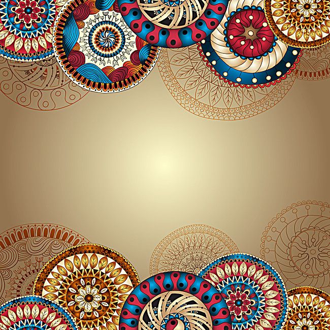 an abstract background with many circular designs on the edges and a place for your text