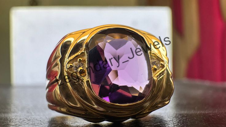 14K Yellow Gold plated  Natural Amethyst Ring , Expensive Ring. ✔✔This Ring Is Made Up Of Solid  925 sterling silver. ✔✔ Amethyst Stone Is Used. ✔✔Stones Are Matched Perfectly For Ring. ✔✔All Our Jewelry Is Pure Metal. 𝐏𝐋𝐄𝐀𝐒𝐄  𝐕𝐈𝐒𝐈𝐓  𝐎𝐔𝐑  𝐒𝐇𝐎𝐏  𝐌𝐎𝐒𝐓  𝐖𝐄𝐋𝐂𝐎𝐌𝐄 https://www.etsy.com/in-en/shop/finegemsstones?ref=seller-platform-mcnav ✔✔ Amethyst Is the birthstone of February. ✔✔Metal Is Also Available In 14k Gold Plated ✔✔Metal Is Also Available In 14K Rose Gold ✔✔Free Shipping To U.S. ✔✔Handcrafted By Ourselves ✔✔Handcrafted In India ✔✔Customization Is Also Available. ✔✔Can Be Made In 14k,18k,22k,24k Gold. ✔✔If Any Body Wants Ring Size That Is Not Listed. It Can Be Made . ✔✔Shipping To Worldwide ✔✔Prices Are Competitive ✔✔Want To Know Ring Size Can Be Known By Abo Formal Amethyst Rings With Vs Clarity, Formal Amethyst Ring With Vs Clarity, Formal Signet Ring With Stone Setting, Formal Purple Gemstone Signet Ring, Luxury Purple Ring As A Gift, Luxury Purple Ring For Gift, Luxury Purple Rings For Gift, Luxury Purple Ring As Gift, Gold Signet Ring With Accent Stones For Formal Occasions