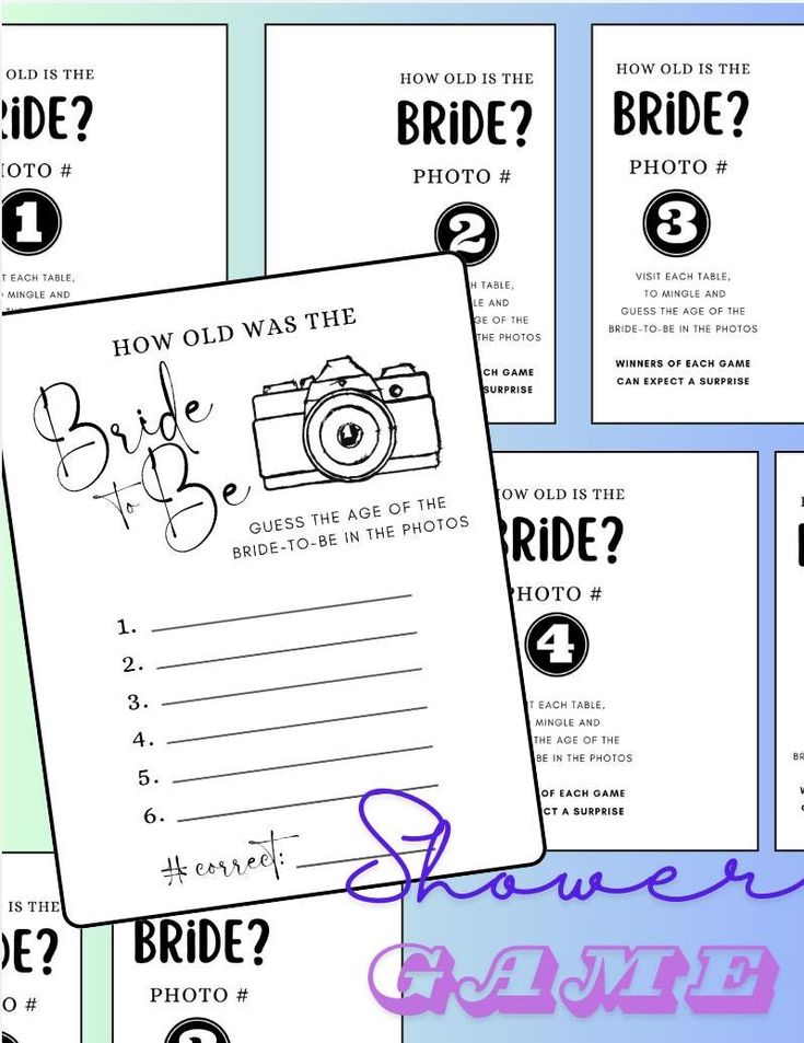 the bride and groom's bridal party game is shown with question marks on it