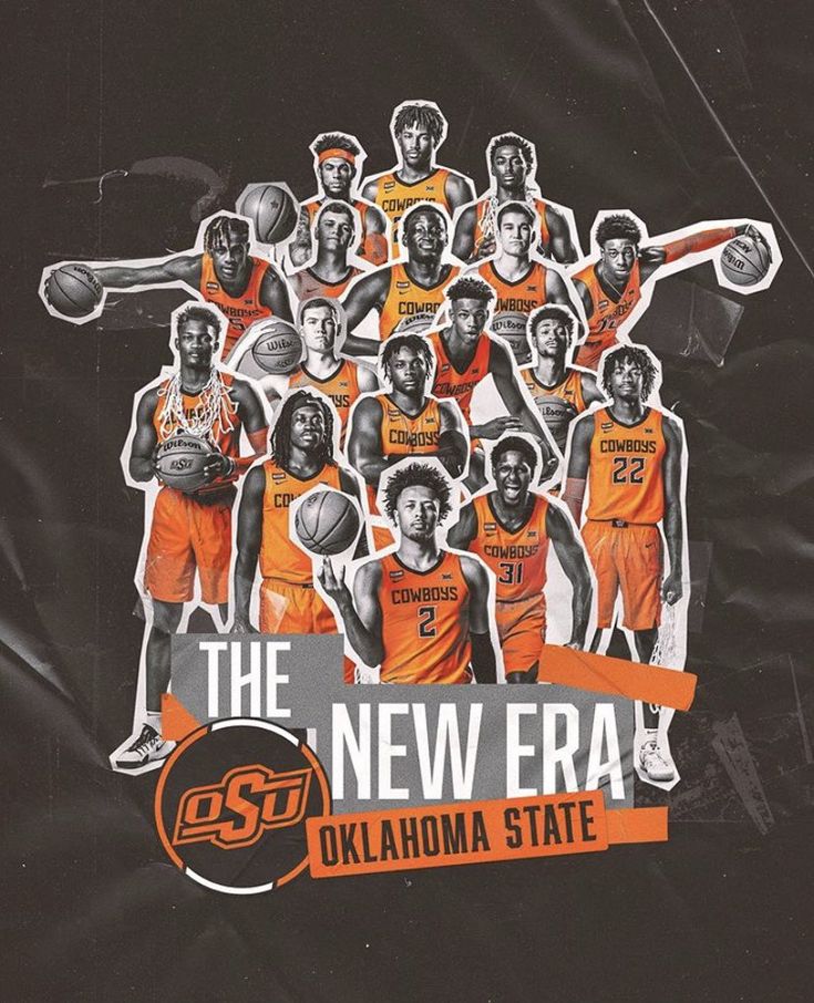 the new era basketball team is depicted in an advertisement for the university of oklahoma state