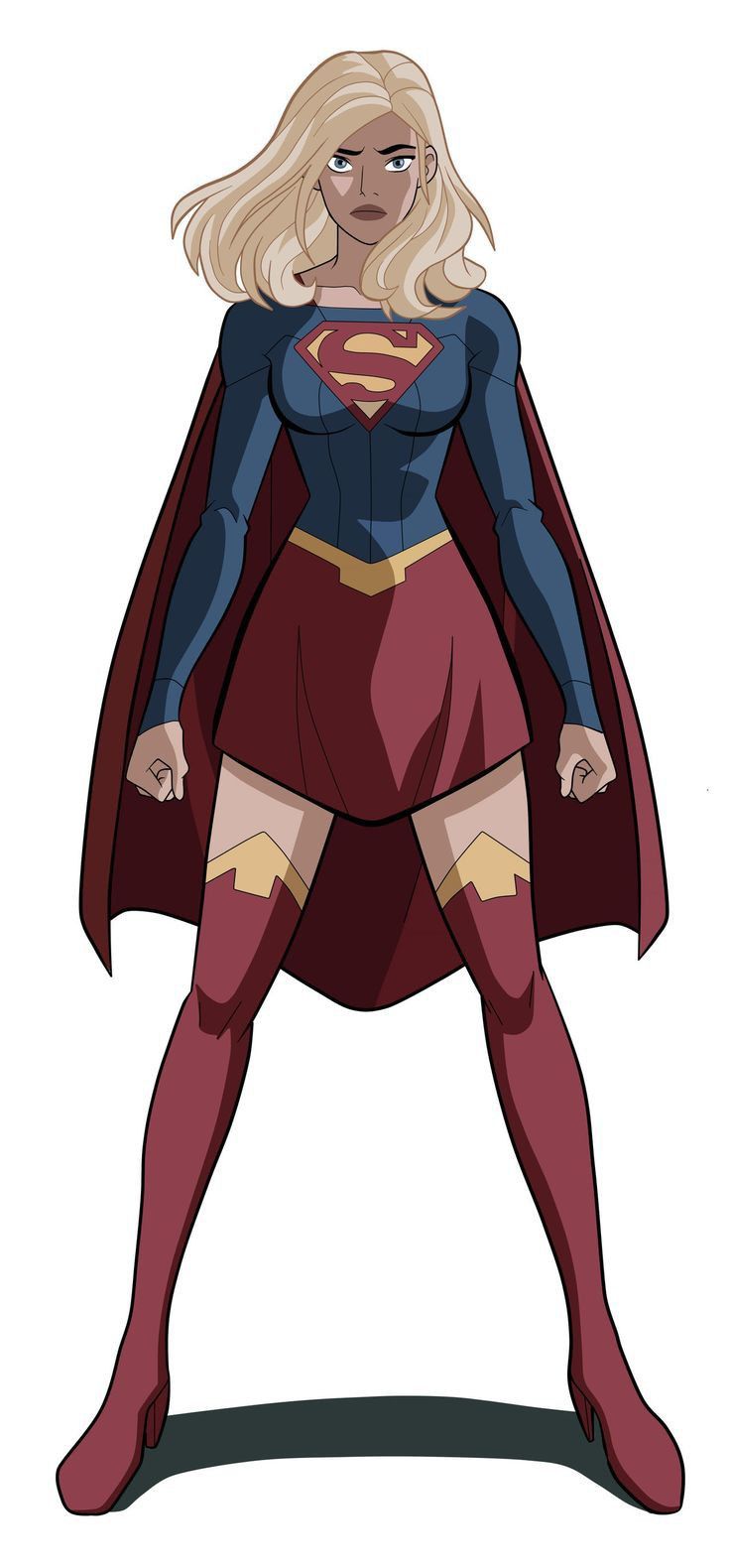 a woman in a superman costume with blonde hair